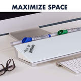 Quartet 010 3413829987 Desk Organizers Quartet Glass Dry Erase Desktop Computer Pads with Storage Drawer 18 x 6