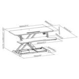 PrimeCables Cab PC 08044 Sit Stand Desk Solutions Electric Height Adjustable 37 4 Sit Stand Desk Converter PrimeCables
