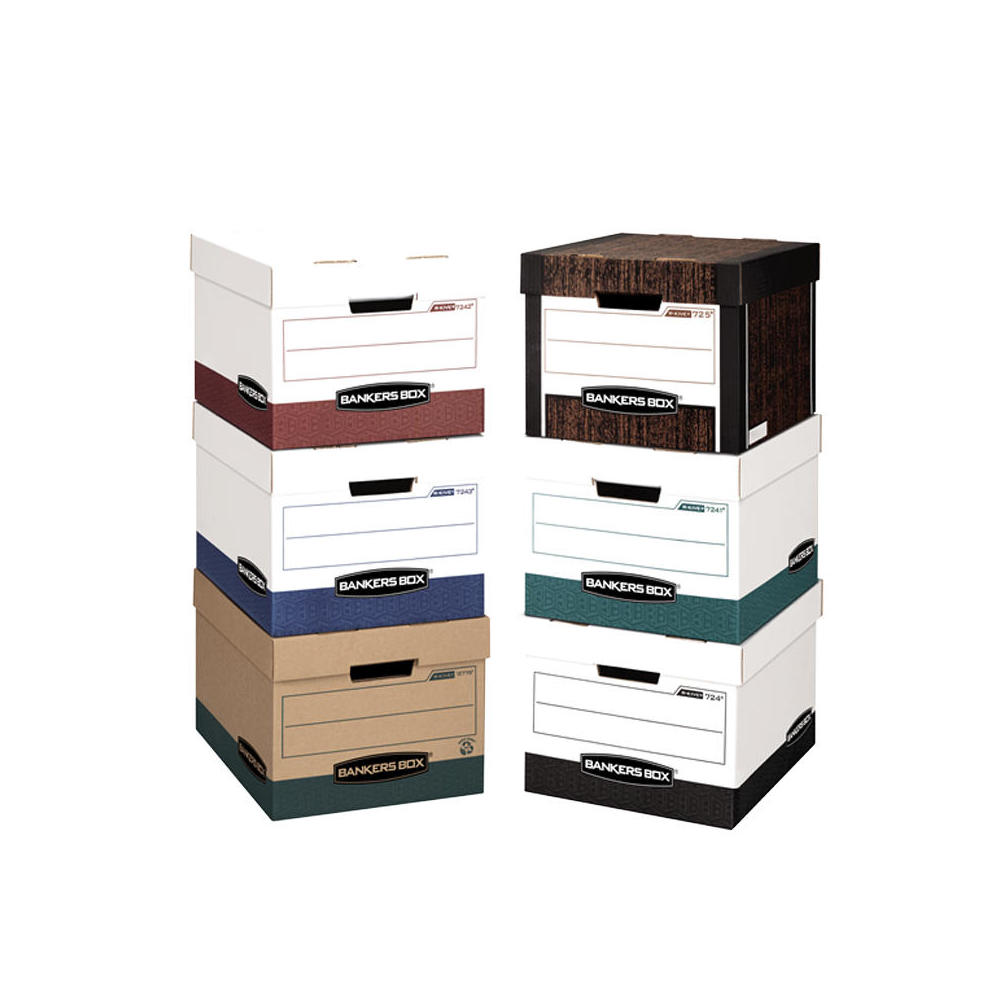 Boîte Archives Heavy Duty Bankers Box - Rouge - Format A4+ - Lot De 20