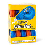 BiC 140 WOTAP10 Erasers Correction BiC Wite Out EZcorrect Correction Tape 10 Box WOTAP10