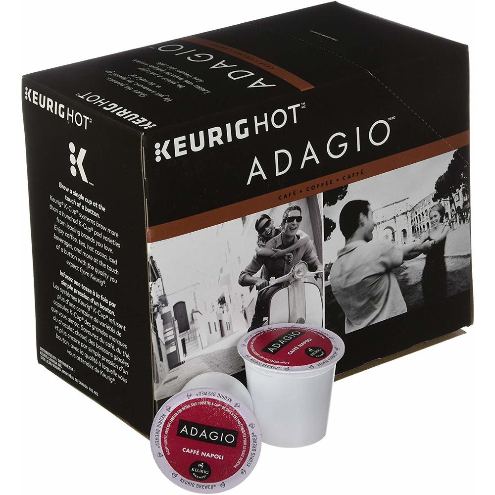 Adagio Caffe Napoli - Dark Roast Coffee K-Cup Portion for Keurig ...