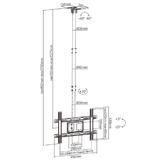 PrimeCables Cab PC007831 TV Wall Mounts Stands Heavy Duty TV Ceiling Mount for Most 37 80 TV PrimeCables