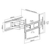PrimeCables Cab LPA36 466E TV Wall Mounts Stands PrimeCables Full Motion Articulating TV Wall Mount for 37 to 70 for 24inch s