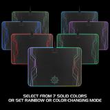 Cab ENPCPLR100BKEW Gaming Accessories ENHANCE LED Gaming Mouse Pad Hard Large Surface 7 RGB Light Up Modes