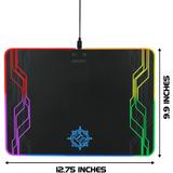 Cab ENPCPLR100BKEW Gaming Accessories ENHANCE LED Gaming Mouse Pad Hard Large Surface 7 RGB Light Up Modes