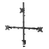 PrimeCables Cab LDT12 C036 Monitor Desk Mounts Full motion Triple Monitor Desk Mount for 13 32 Monitors PrimeCables