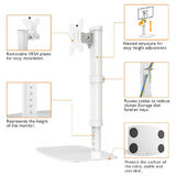 PrimeCables Cab LDT19 T01 Monitor Desk Mounts Single monitor desk mount heavy duty Screen Vertical Lift Montior Stand 17 27