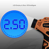 PrimeCables Cab CAP110 Hand Tools Portable Air Compressor Pump Cordless Tire Inflator with Digital Display LED Light PrimeCab