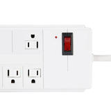 PrimeCables Cab LTS L08 Surge Protector Power Strip 8 Outlet Surge Protector Power Strip with 3 28ft Cord 125V 15A 1875W