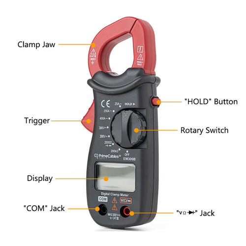 Digital Clamp Meter/Multimeter with AC Current AC/DC Voltage Test