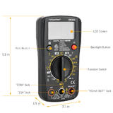 PrimeCables Cab EM3620 ETL Network Tools Digital Multimeter with DC AC Voltage DC Current Diode Continuity Test cETLus PrimeC