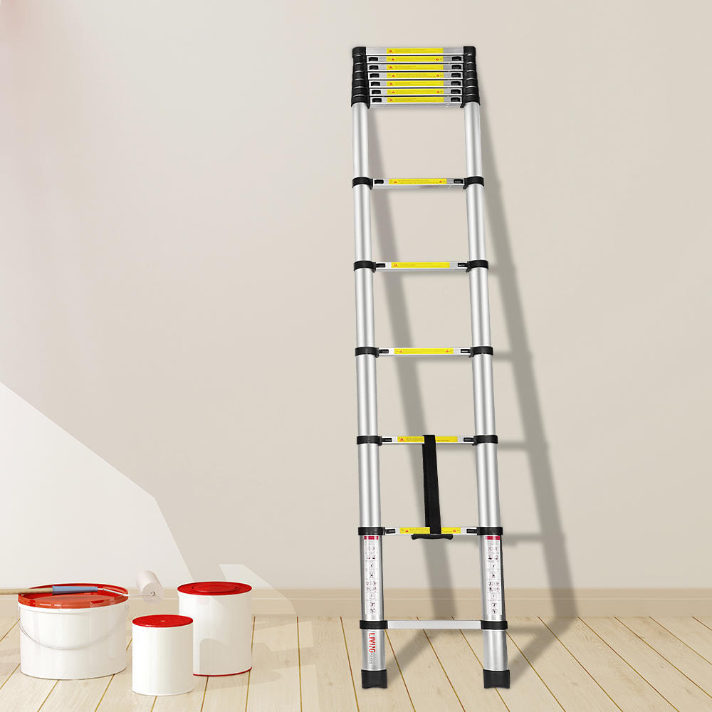 12.5ft Portable Aluminum Telescoping Extension Ladder Retractable Yardlab