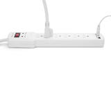 PrimeCables CAB LTS 03 Surge Protector Power Strip 6 Outlet Surge Protector Power Strip with 2 USB Ports 2m 6 56ft PrimeCable
