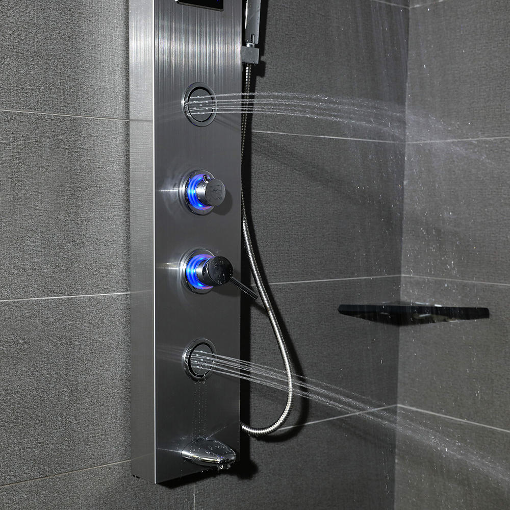 LED Light Shower Panel Rainfall, Massage, Handshower