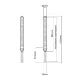 Cab SB 41 Speaker Projector Mounts Universal Soundbar Bracket with Adjustable Arms Fits Displays 23 to 65 PrimeCables