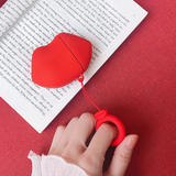 LIVINGbasics LVB LFY 04 Storage Bags Covers 3D Cute Cartoon Red Lip Silicone Protective Case For Airpods 1 2