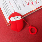 LIVINGbasics LVB LFY 04 Storage Bags Covers 3D Cute Cartoon Red Lip Silicone Protective Case For Airpods 1 2