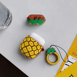 LIVINGbasics LVB LFY 08 Storage Bags Covers 3D Cute Cartoon Pineapple Protective Case for AirPods 1 2