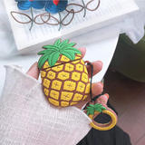 LIVINGbasics LVB LFY 08 Storage Bags Covers 3D Cute Cartoon Pineapple Protective Case for AirPods 1 2