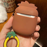 LIVINGbasics LVB LFY 08 Storage Bags Covers 3D Cute Cartoon Pineapple Protective Case for AirPods 1 2