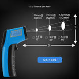 PrimeCables Cab NT GM531 Security Surveillance Non Contact IR Infrared Thermometer Not for human body temperature reading Pri