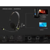 Other Brands HDST USB OH 106 Headsets USB2 0 stereo Headset with Mic for home office and gaming Black