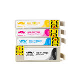 Moustache T127 Value Pack Stylus NX625 Epson 127 T127 Compatible Ink Cartridge Combo Extra High Yield BK C M Y Moustache