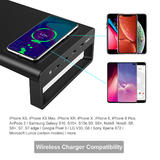 Other Brands ZG6033 Computer Stands Aluminum Monitor Stand with Wireless Charging Pad 4 USB 3 0 Ports Black