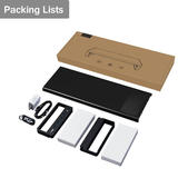Other Brands ZG6033 Computer Stands Aluminum Monitor Stand with Wireless Charging Pad 4 USB 3 0 Ports Black