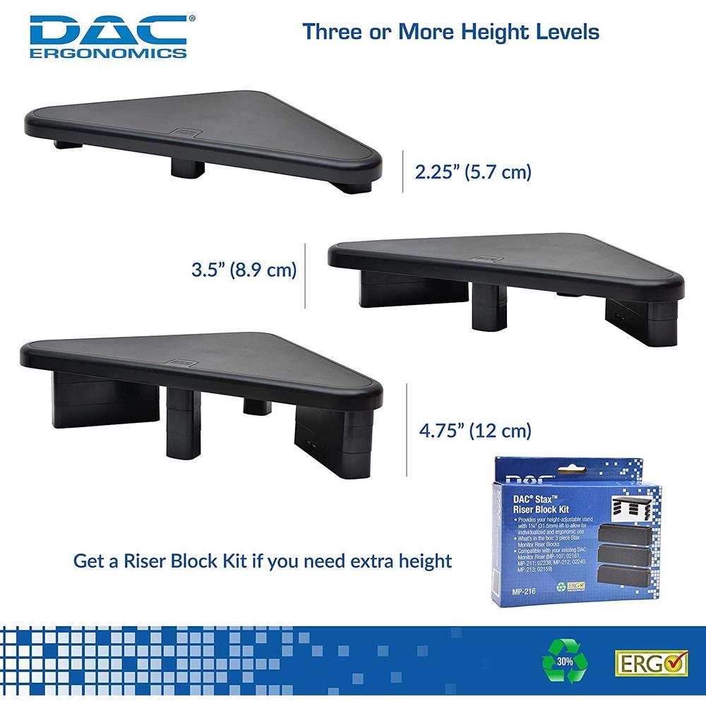 DAC MP-214 Height-Adjustable and convenient Stax® Corner Monitor/Laptop ...