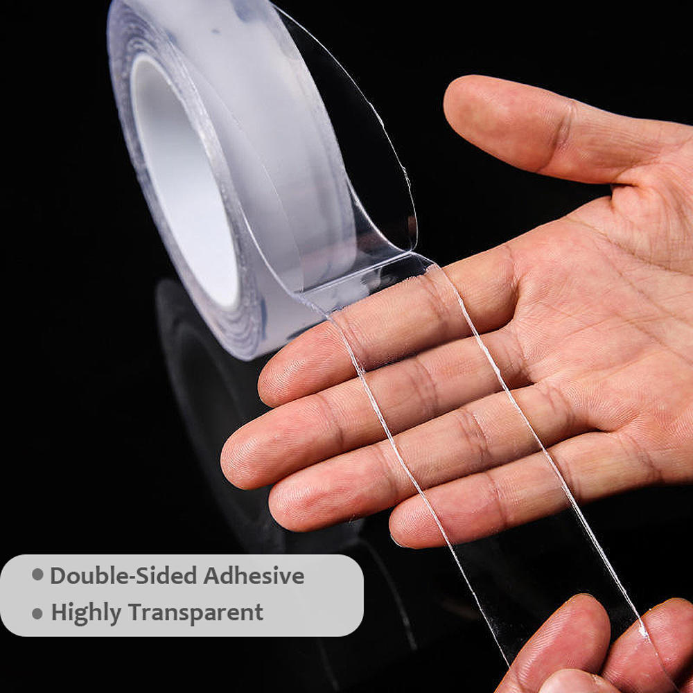 Reusable Traceless Nano Tape, Transparent, 3m, 1/Pack