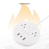 PrimeCables Cab PD57U 3UTNA Surge Protector Power Strip 2 Outlet Surge Protector Power Strip Pad with 1 USB C 2 USB A Ports 1