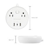 PrimeCables Cab PD57U 3UTNA Surge Protector Power Strip 2 Outlet Surge Protector Power Strip Pad with 1 USB C 2 USB A Ports 1