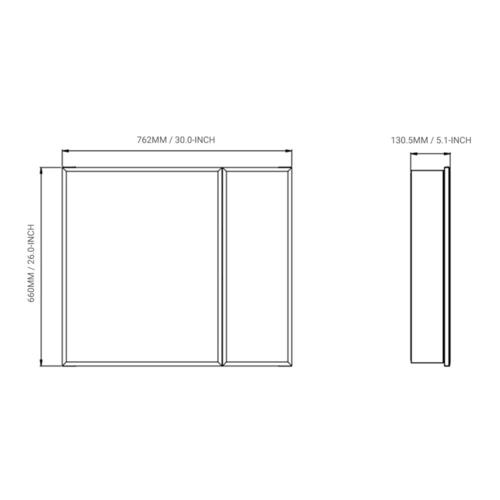 Aluminum Bathroom Medicine Double Door Wall Mounted