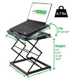 Cab CD4 Sit Stand Desk Solutions Uncaged Ergonomics Laptop Standing Desk Converter Extra Tall w Mousepad BLACK
