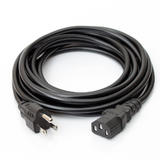 PrimeCables Cab Power Cord 15Ft Power Cables Cords 15Ft 18AWG Universal Power Cord Cable 5 15P to C13 10A 125V Black PrimeCab