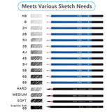Other Brands OS HB AS210 Pencil 33 Pieces Professional Art Drawing Sketch Kit