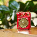 Other Brands Cab 11013010072 Speakers Subwoofer Button Scarlet Mini Portable Wireless Bluetooth Speaker Retro Home Decoration