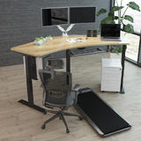 PrimeCables Cab PC 08167 ALL Sit Stand Desk Solutions Triple Motor Height Adjustable Sit Stand Corner Desk Frame 3 Leg Corner