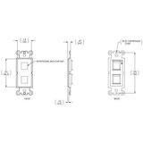 No Brand WP D2P WH 5p Decora Wall Plates and Straps 5pack Decora Strap 2 Port Keystone White
