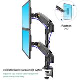 Cab NB H160 Monitor Desk Mounts Dual Monitor Desk Stand H160 Fits most 17 to 27 x2 displays