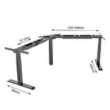 PrimeCables Cab PC 08167 ALL Standing Desk Desk Converter Triple Motor Height Adjustable Sit Stand Corner Desk Frame V Shaped