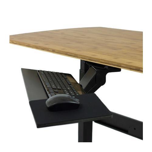 Under Desk StandUp Keyboard Tray with Negative Tilt (Black)