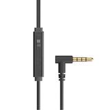 HP Cab DHE 7002 BLACK Headphones Earbuds In Ear Earbud Headphones with Volume Control Microphone Black HP