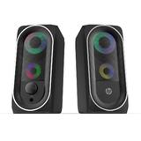 HP Cab DHE 6001 Speakers Subwoofer HP 2 0 Stereo Gaming Speaker with RGB Backlight 3 5 mm jack for audio