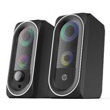 HP Cab DHE 6001 Speakers Subwoofer HP 2 0 Stereo Gaming Speaker with RGB Backlight 3 5 mm jack for audio