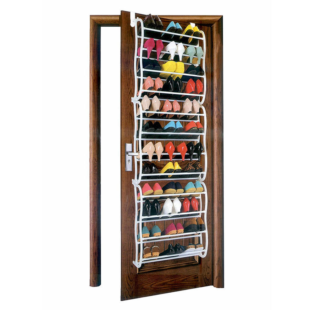36Pair Shoe Rack OverTheDoor Shoe Storage Organizer, White SortWise™