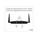 Cab AX3000 Network Routers Switcher Netgear Nighthawk AX4 4 Stream AX3000 Wi Fi 6 Router