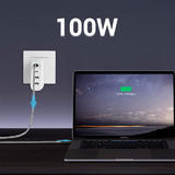 PrimeCables PC PD100U 4UTGA iPhone Cables Chargers 100W GaN 4 Port Type C MacBook Fast PD Charger with Foldable Plug PrimeCab