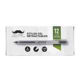 Moustache MOS GA323600 BOX Ballpoint Pens Gel Pens Gel Pens 0 5mm Tip Black 12 Box Moustache